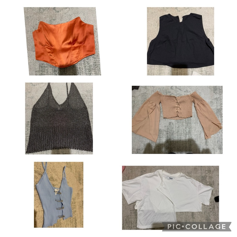 6 pieces cropped top bundle